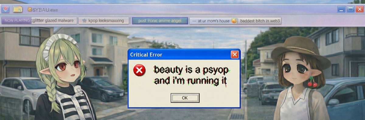 Old computer window collage with error dialog